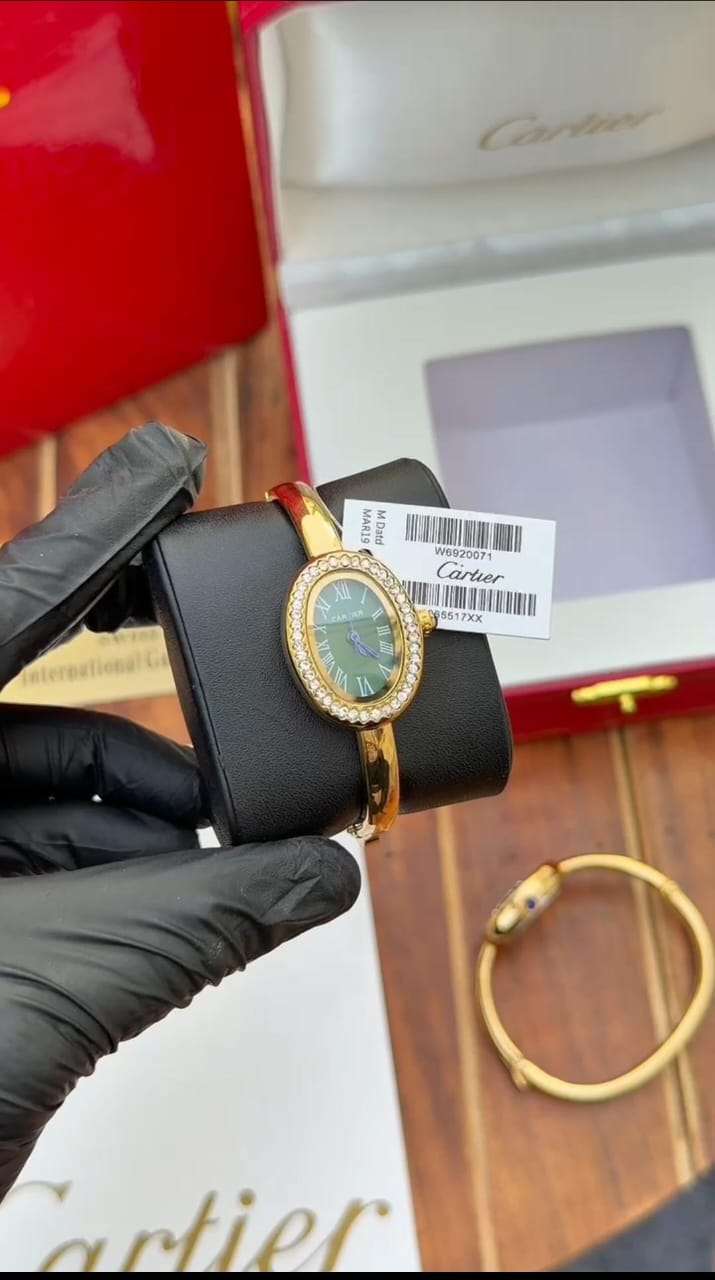 Cartier Baignoire-Style Diamond Watch