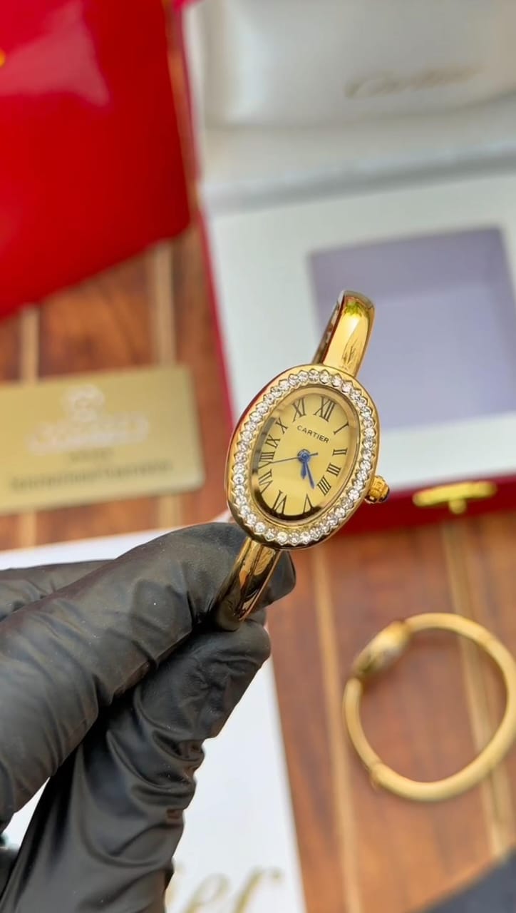 Cartier Baignoire-Style Diamond Watch