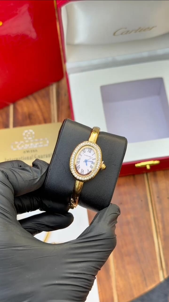 Cartier Baignoire-Style Diamond Watch