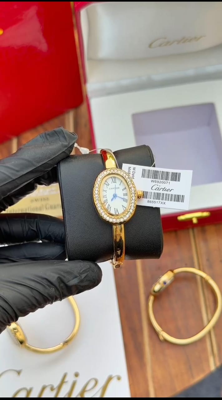 Cartier Baignoire-Style Diamond Watch