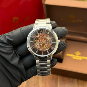 Armani Exchange Skeleton Dial Automatic men's watch