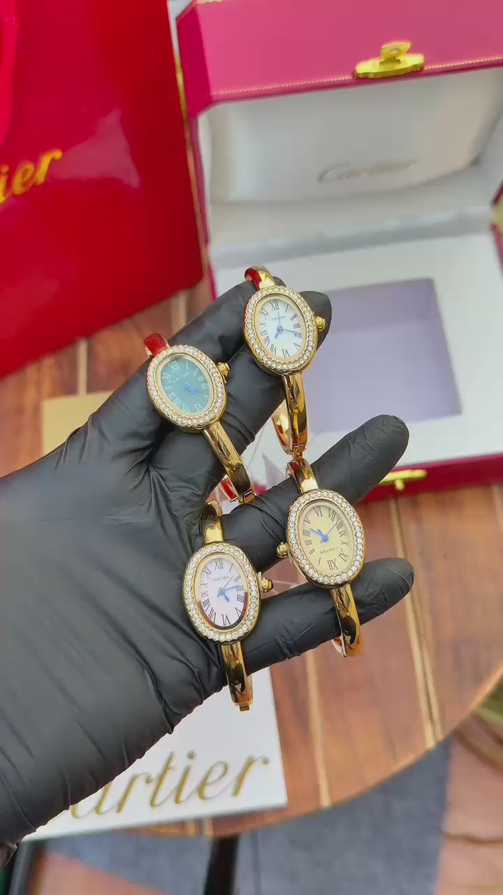 Cartier Baignoire-Style Diamond Watch