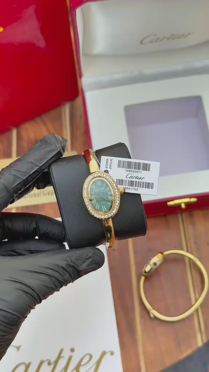 Cartier Baignoire-Style Diamond Watch