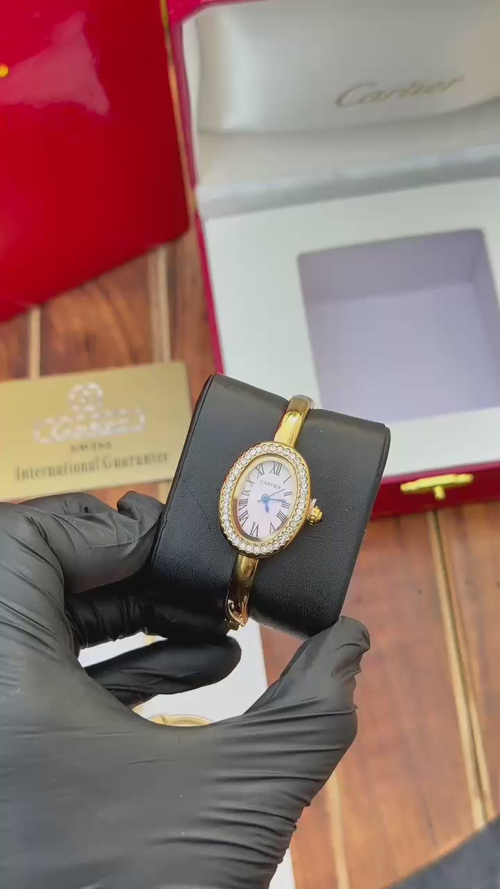 Cartier Baignoire-Style Diamond Watch