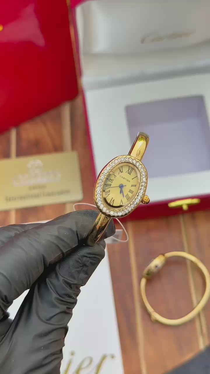 Cartier Baignoire-Style Diamond Watch