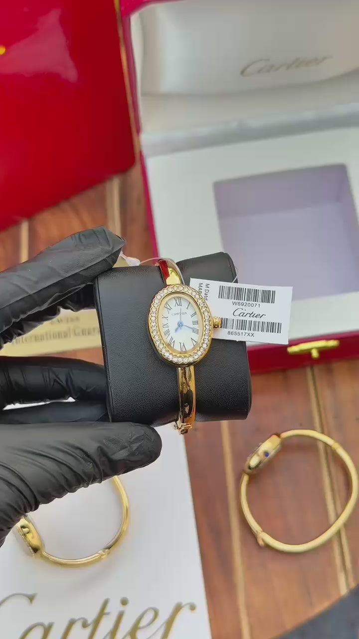 Cartier Baignoire-Style Diamond Watch