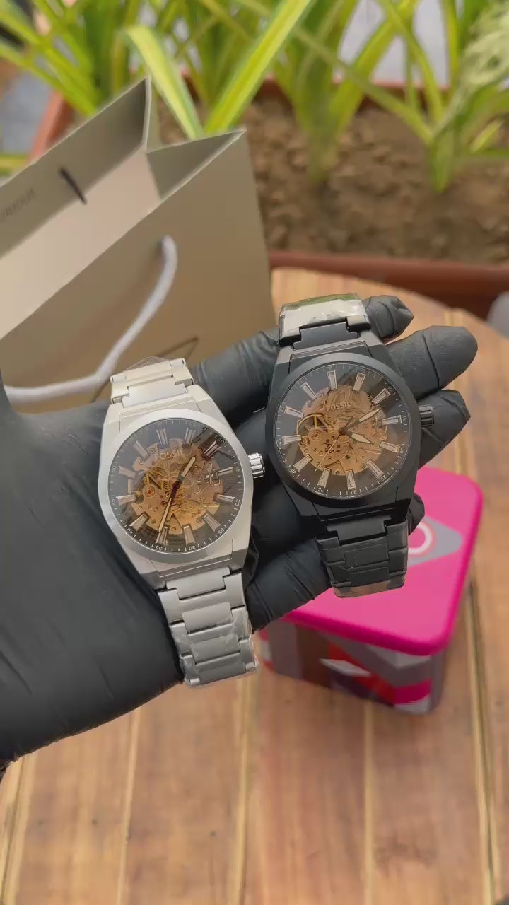 Fossil Everett Automatic stainless steel Men's watches